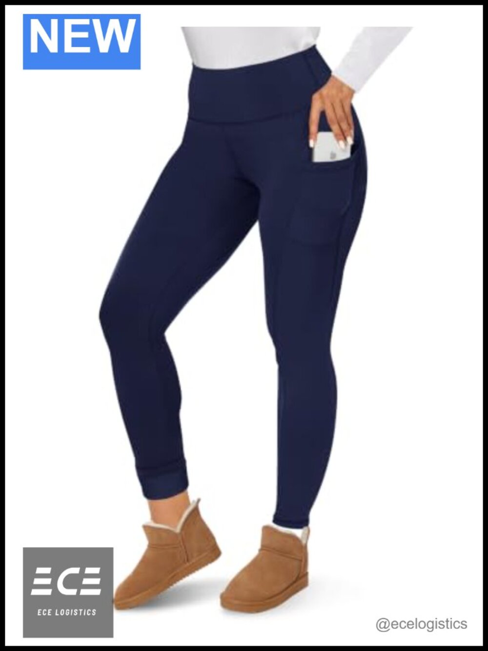 Fleece Lined Thermal Leggings Women High Waisted Tummy Control Winter Pants